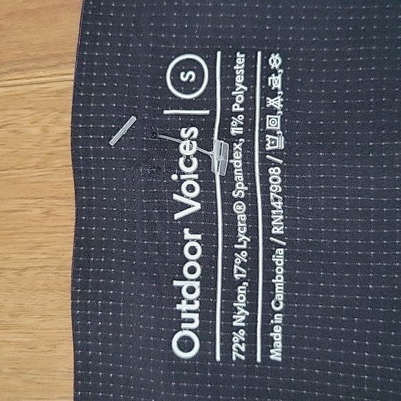 Outdoor Voices Cropped Legging Heathered Blue Gray Small Tech Sweat Two-Tone - Picture 6 of 9